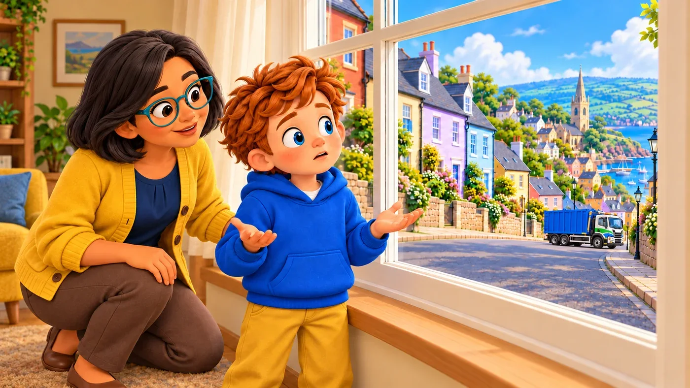 Euan looks worried as he talks to Isla.